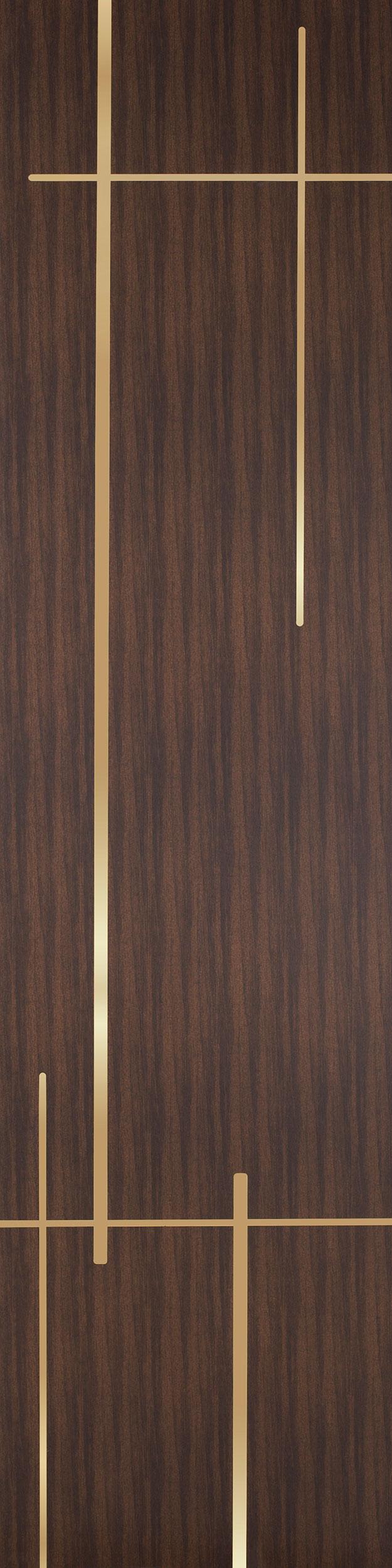 Europratik Allure Series Patterned Decorative Wall Panel 8x2 ft designer louvers Brown 5222
