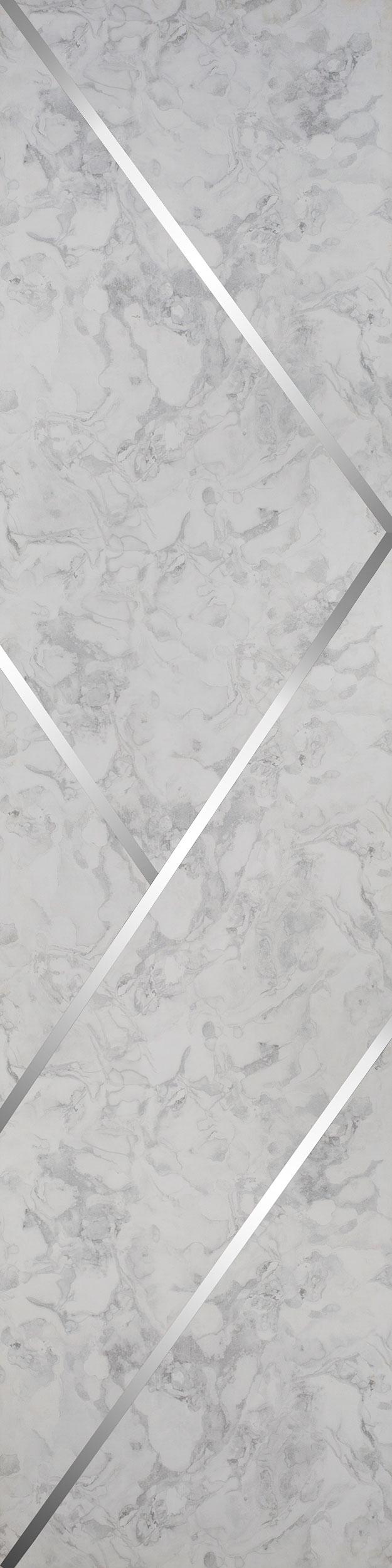 Allure Series Patterned Decorative Wall Panel Designer Grey 8x2 Ft - 5224