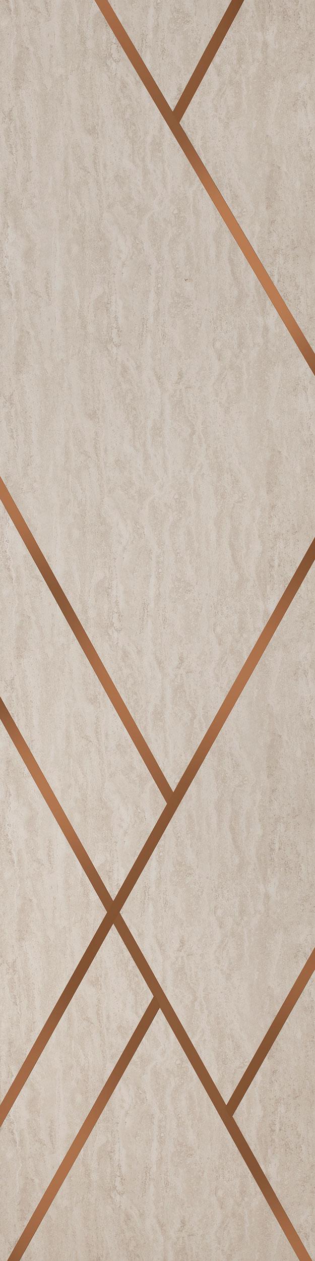 Allure Series Patterned Decorative Wall Panel Designer Beige 8x2 Ft - 5228