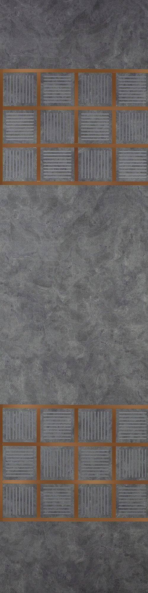 Allure Series Patterned Decorative Wall Panel Designer Grey 8x2 Ft - 5328