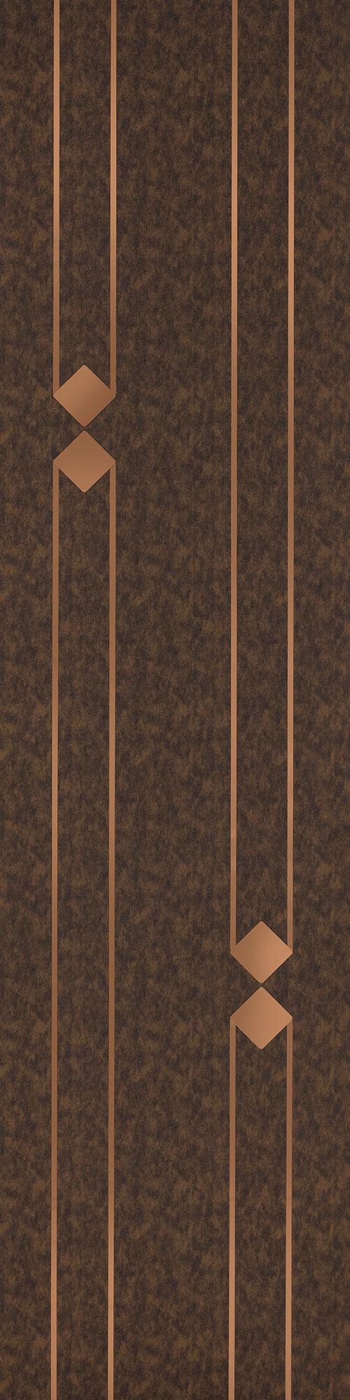 Allure Series Patterned Decorative Wall Panel Designer Brown 8x2 Ft - 5417