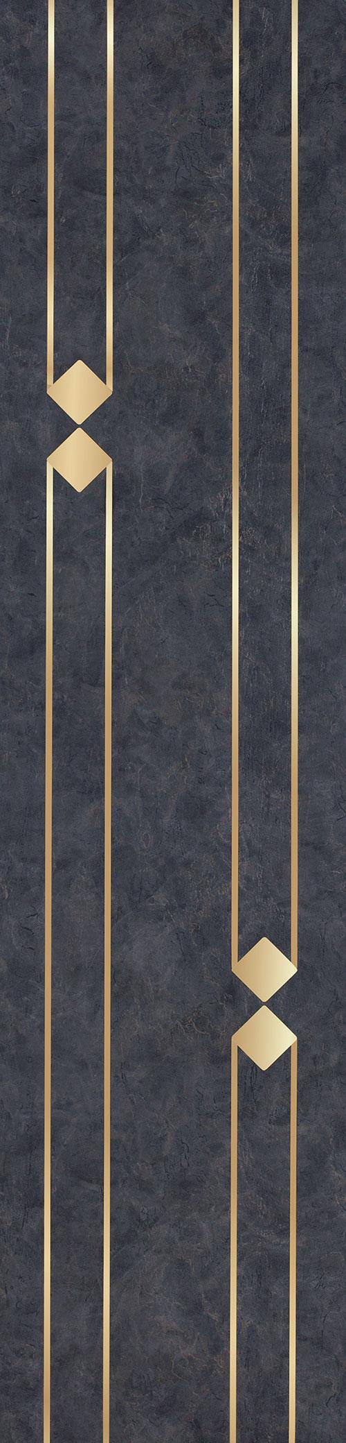Allure Series Patterned Decorative Wall Panel Designer Black 8x2 Ft - 5418