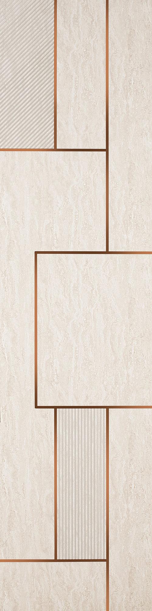 Allure Series Patterned Decorative Wall Panel Designer Beige 8x2 Ft - 5434