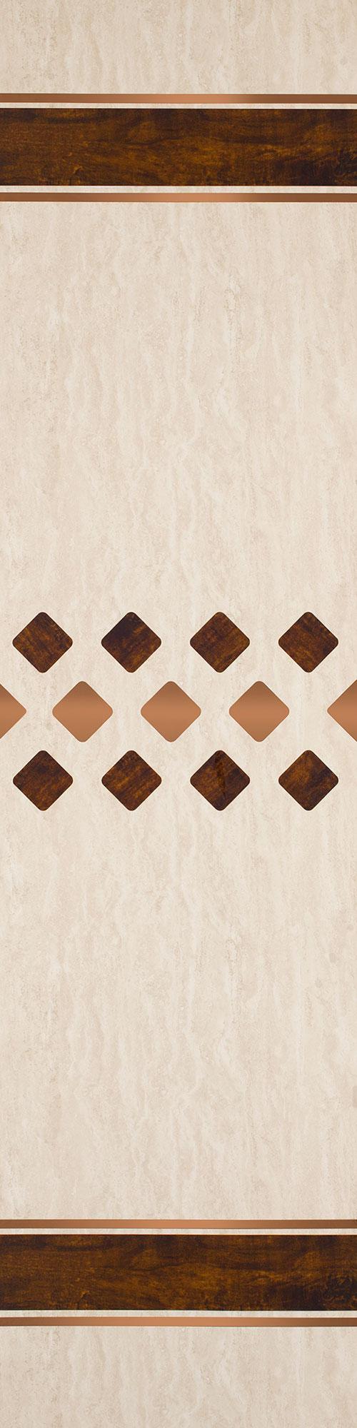 Allure Series Patterned Decorative Wall Panel Designer Brown 8x2 Ft - 5444