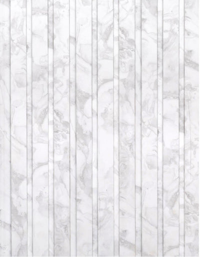 Cassa Series Marble Louvers & Stone White 8x0.53 Ft - 5726