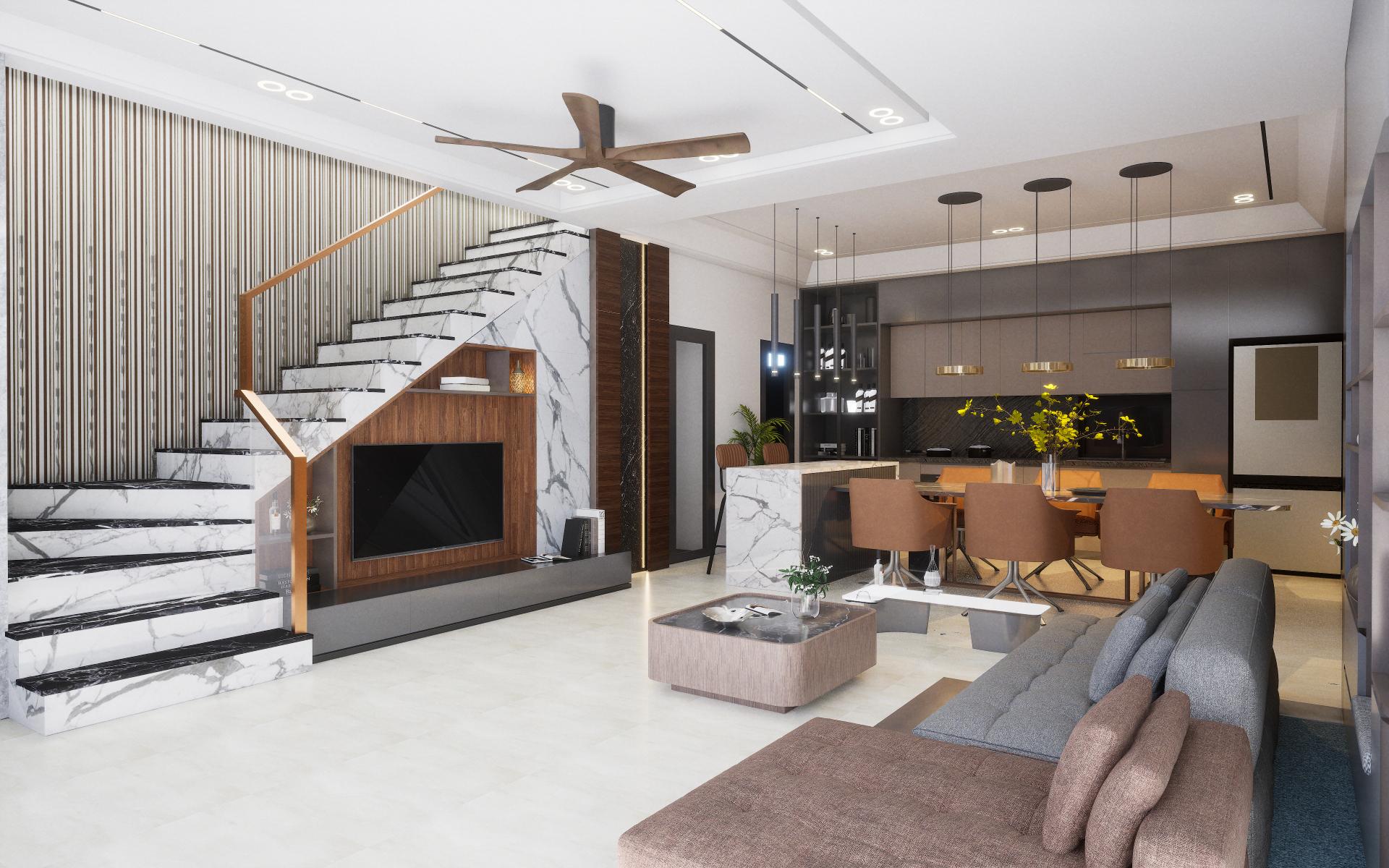 Cassa3 Series Patterned Louvers Designer Multi Colour 8x0.53 Ft - 5730-01