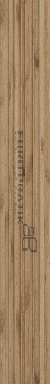 Cassa3 Series Wood Louvers Brown 8x0.53 Ft - 5731-01
