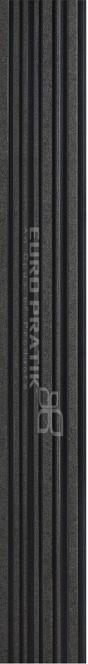 Cassa3 Series Patterned Louvers Designer Black 8x0.53 Ft - 5803-01