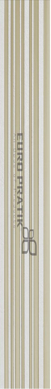 Cassa3 Series Patterned Louvers Designer Beige 8x0.53 Ft - 5804-01