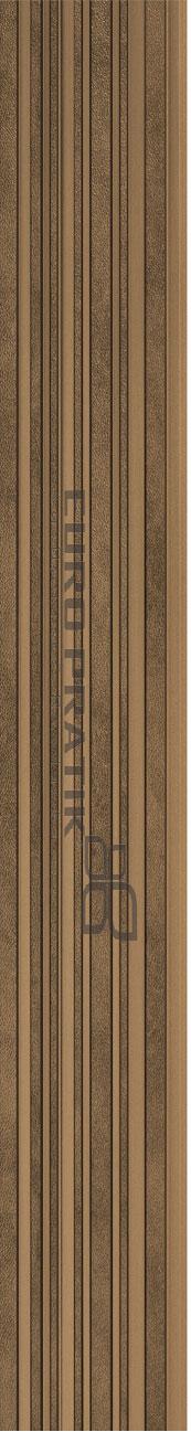 Cassa3 Series Wood Louvers Brown 8x0.53 Ft - 5805-01