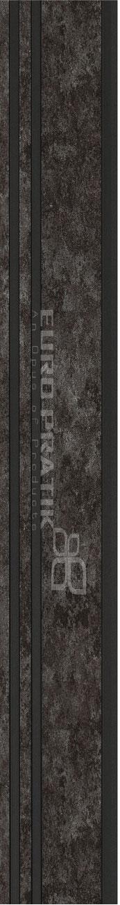 Cassa3 Series Patterned Louvers Designer Black 8x0.51 Ft - 5808-01