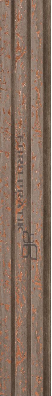 Cassa3 Series Wood Louvers Brown 8x0.53 Ft - 5811-01