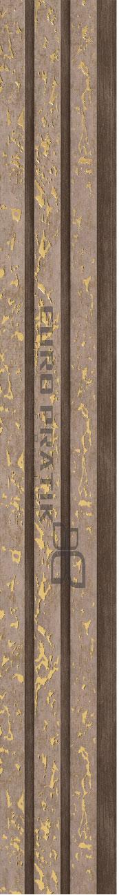 Cassa3 Series Wood Louvers Brown 8x0.53 Ft - 5812-01