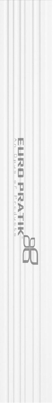 Cassa3 Series Plain Colour Louvers Colors White 8x0.53 Ft - 5819-01