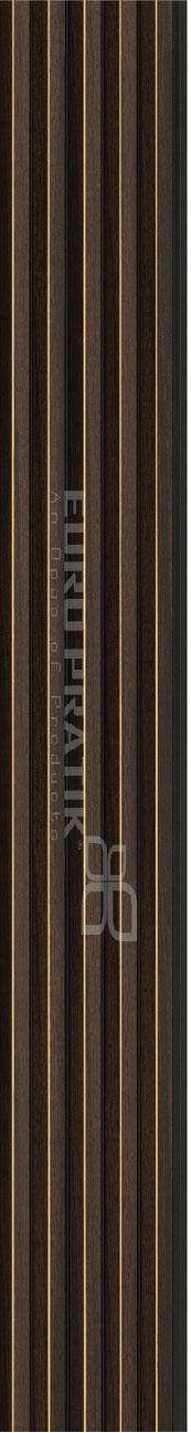 Cassa3 Series Wood Louvers Brown 8x0.53 Ft - 5821-01