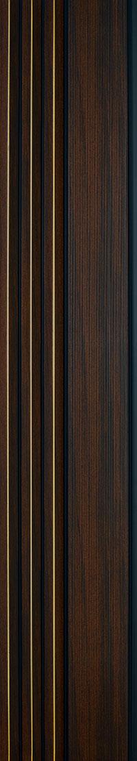 Cassa4 Series Wood Louvers Brown 8x0.58 Ft - 5836