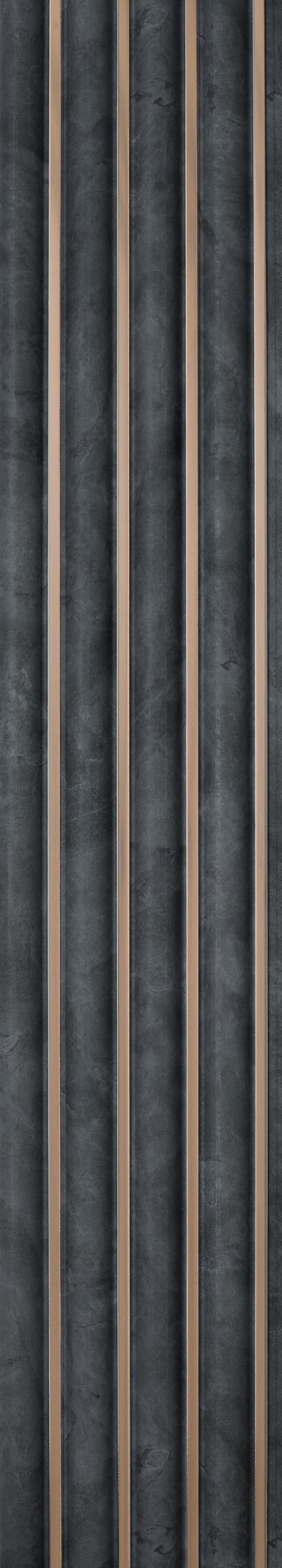 Cassa4 Series Stone Louvers Marble & Black 8x0.58 Ft - 5841