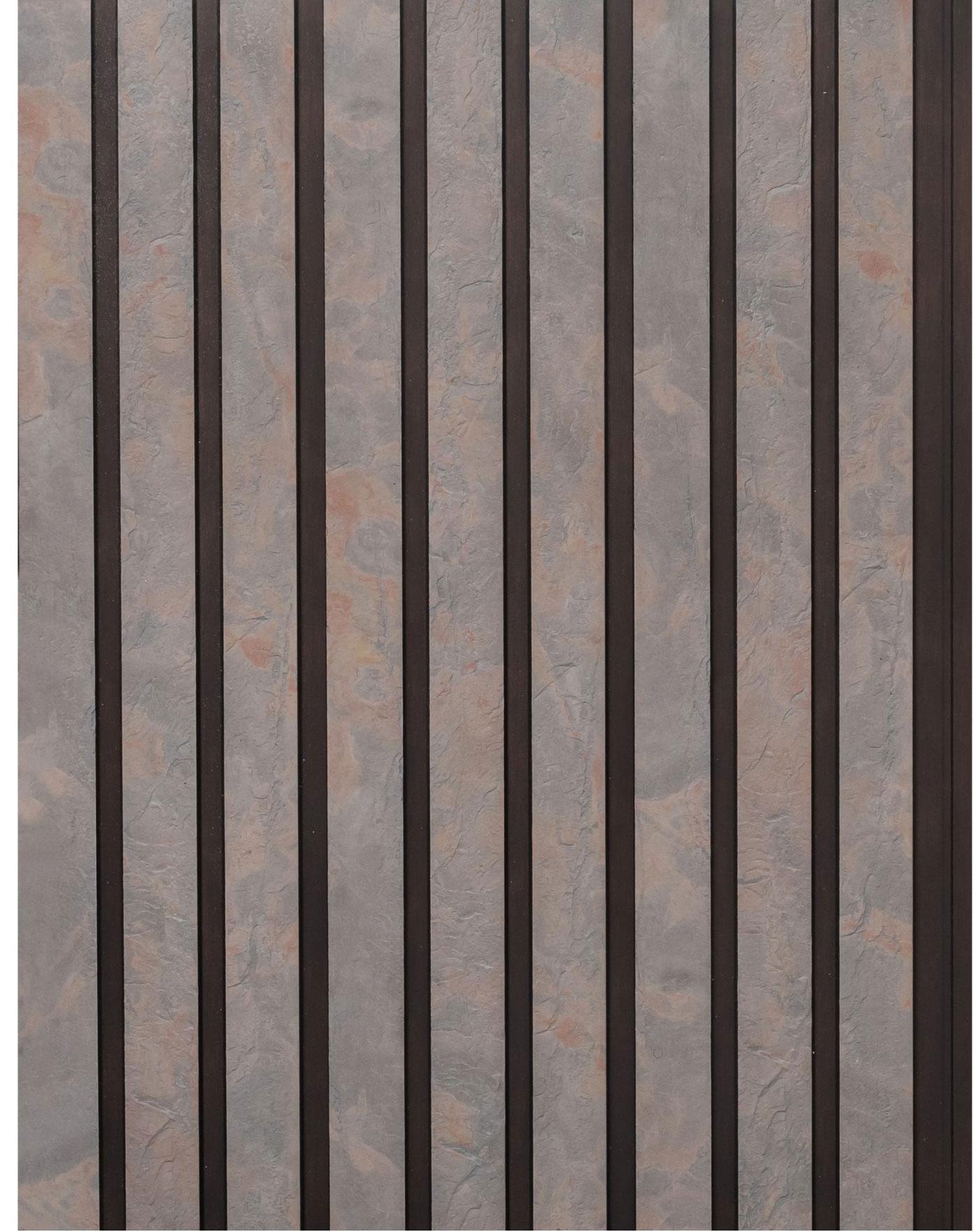 Cassa Series Stone Louvers Marble & Grey 8x0.53 Ft - 5863