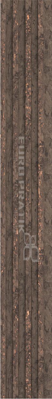 Cassa3 Series Wood Louvers Brown 8x0.53 Ft - 5902-01