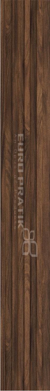 Europratik Cassa3 Series Wood Louvers 8x0.53 ft wood Brown 5905-01