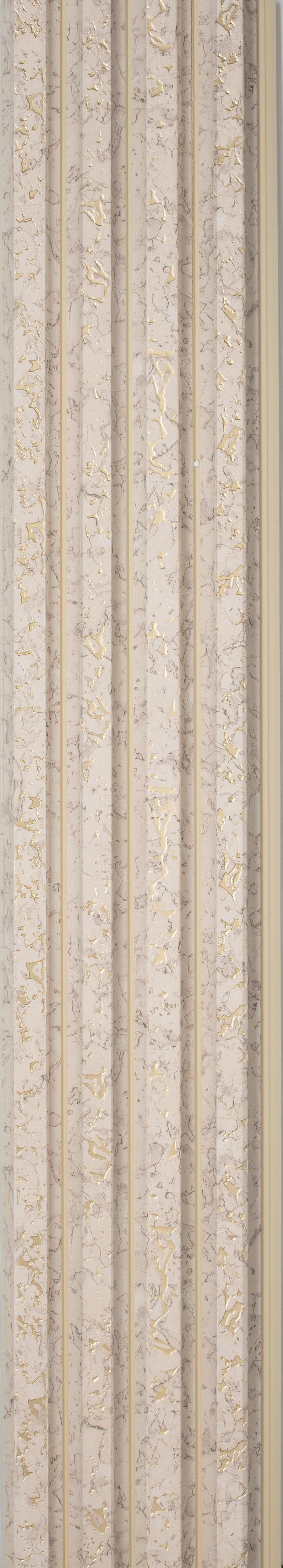 Cassa4 Series Patterned Louvers Designer Cream 8x0.58 Ft - 5913