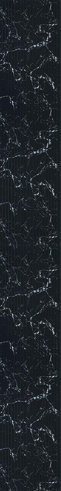 Chisel Series Marble Louvers & Stone Black 8x1 Ft - 9781