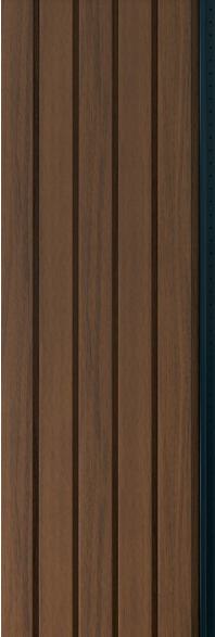 Ceilstar Series Wood Luxury Ceiling And Wall Louvers Brown 9.8x1.08 Ft - 42007