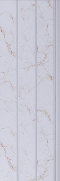Europratik CeilStar Series Marble Luxury Ceiling and Wall Louvers 9.8x1.08 ft marble & stone White MD 42202