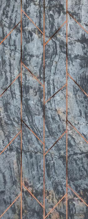 Stonedge Series Patterned Decorative Wall Panel Designer Grey 8x2 Ft - S20505