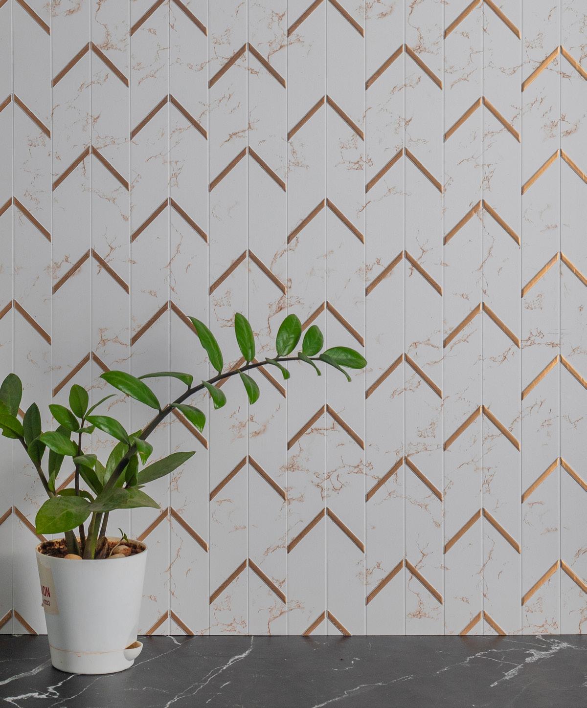 Charcoal Louvers Designer White 8x2 Ft - Fo 96
