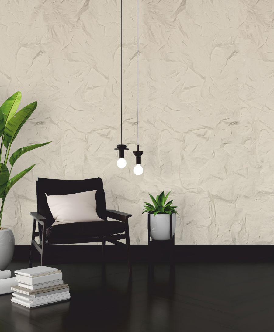 Fog White Pu Stone Panel Marble & Louvers 9.5x2 Ft - Pn 03116