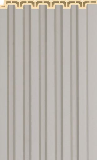 Interlock Wpc Louvers Panel Plain Colors Frost White 9.5x0.4 Ft - Pn 02572 I