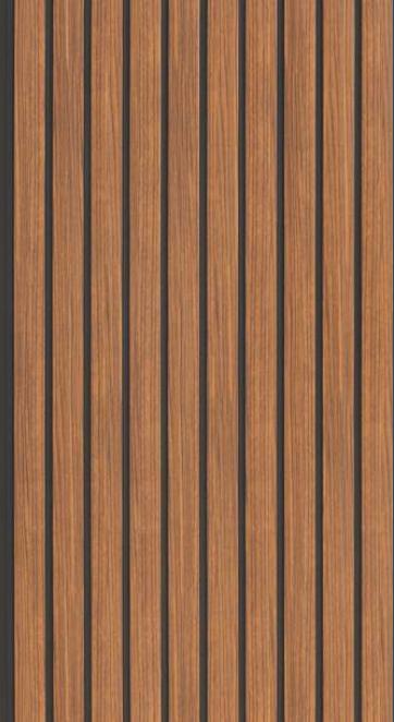 Charcoal Louvers Panel Wood Brown 8x1 Ft - Gl 12103