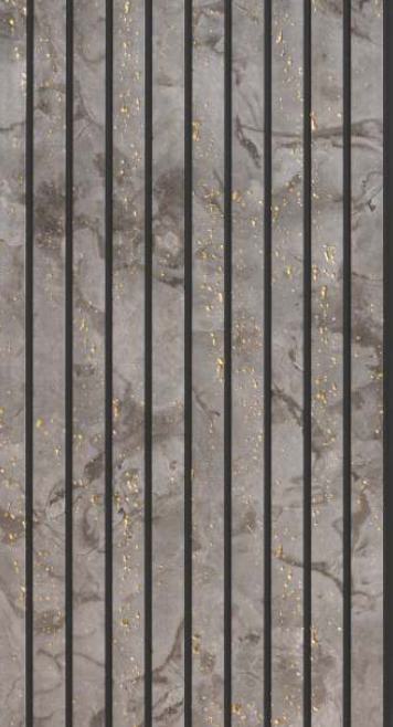 Charcoal Louvers Panel Wood Brown 8x1 Ft - Gl 12306
