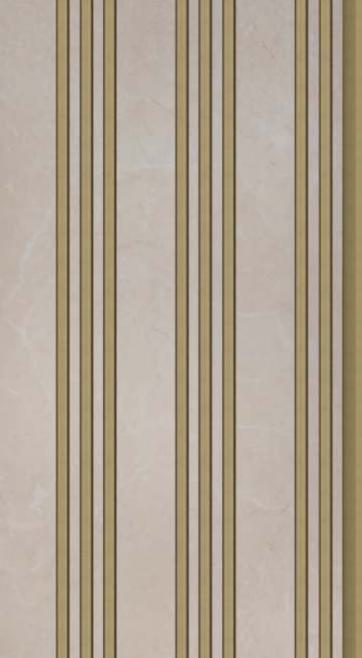Charcoal Louvers Panel Wood Beige 8x1 Ft - Gl 12307