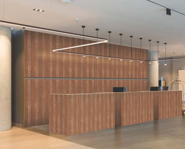 Charcoal Louvers Panel Wood Brown 8x1 Ft - Gl 12308