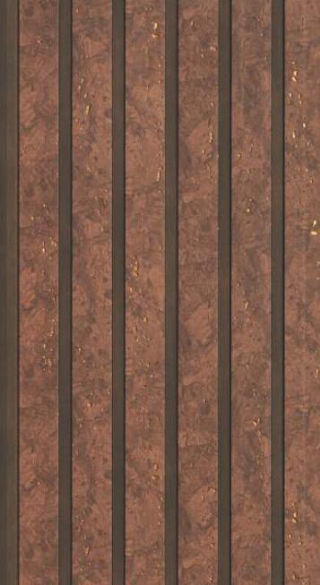 Charcoal Louvers Panel Wood Brown 8x1 Ft - Gl 12309