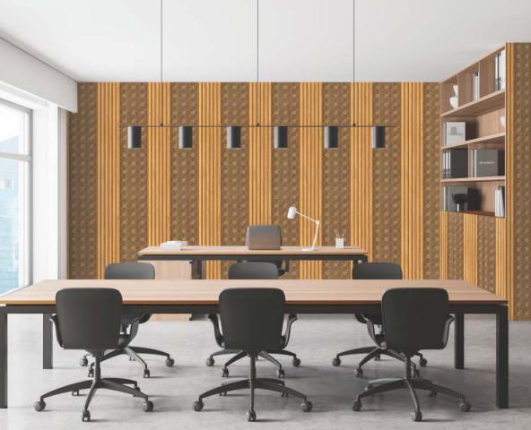 Decorative Wall Panel Designer Brown 8x1 Ft - Gl 12322