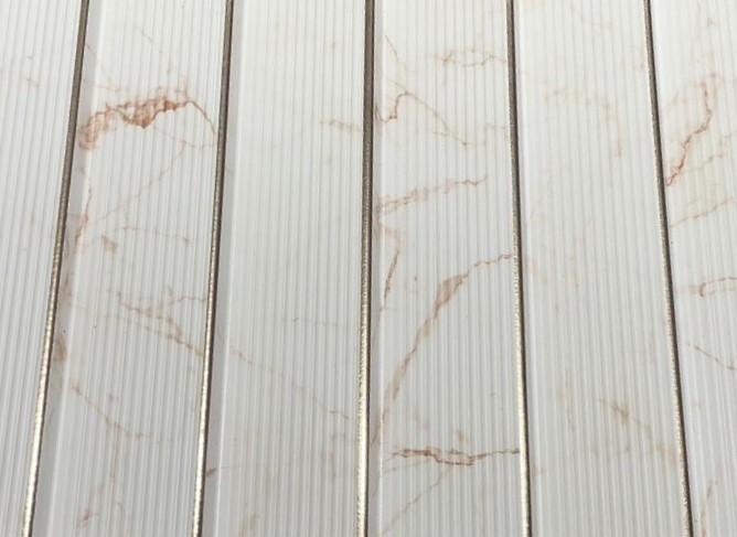 Panels Marble & Stone Louvers White 8x0.83 Ft - Gl 6358