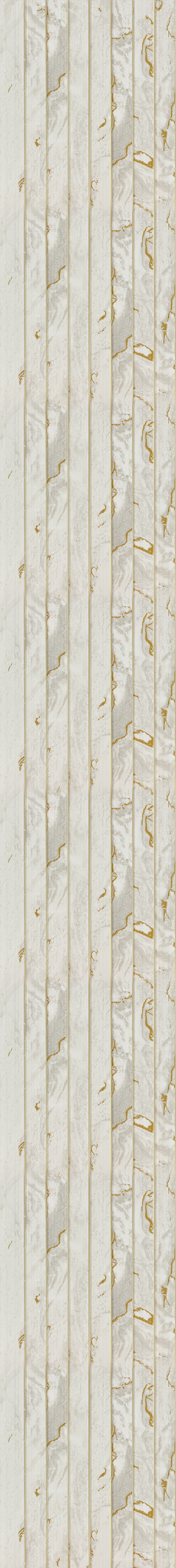 Emporio Series Seamless Interlocking Charcoal Louvers Marble & Stone White 8x0.83 Ft - Gl 6359