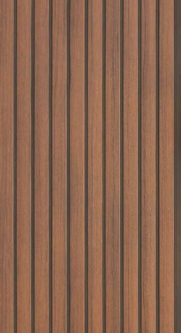 Charcoal Louvers Panel Wood Brown 9.5x1 Ft - Gl 912101