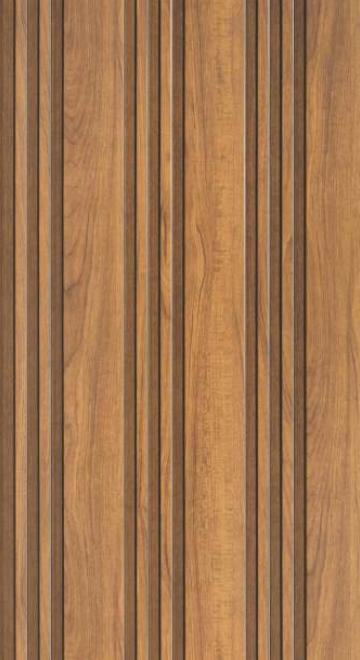 Charcoal Louvers Panel Wood Brown 9.5x1 Ft - Gl 912107