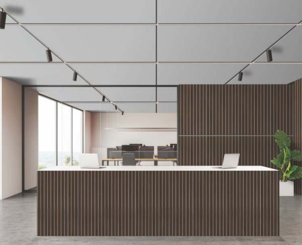 Charcoal Louvers Panel Wood Brown 9.5x1 Ft - Gl 912305