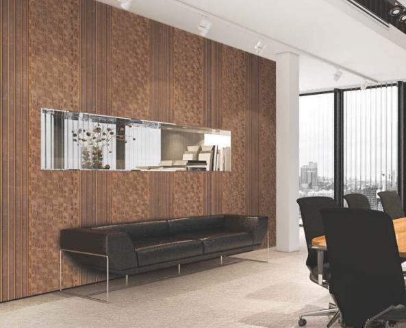 Decorative Wall Panel Designer Brown 9.5x1 Ft - Gl 912329