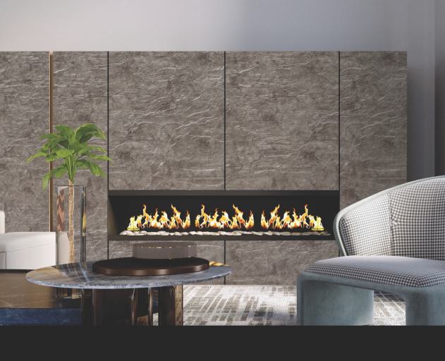 Gloirio Series Louvers Panel Marble & Stone Brown 8x2 Ft - Gl 10033