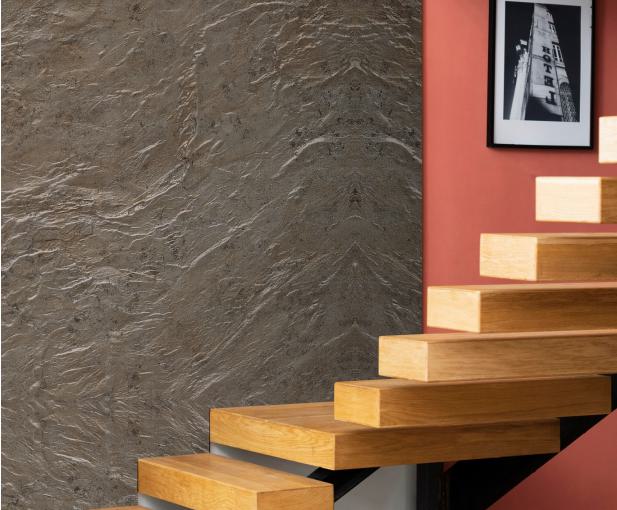 Gloirio Series Louvers Panel Marble & Stone Brown 8x2 Ft - Gl 10034