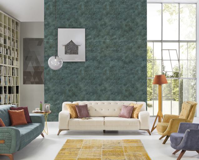 Gloirio Series Louvers Panel Marble & Stone Green 8x2 Ft - Gl 10035