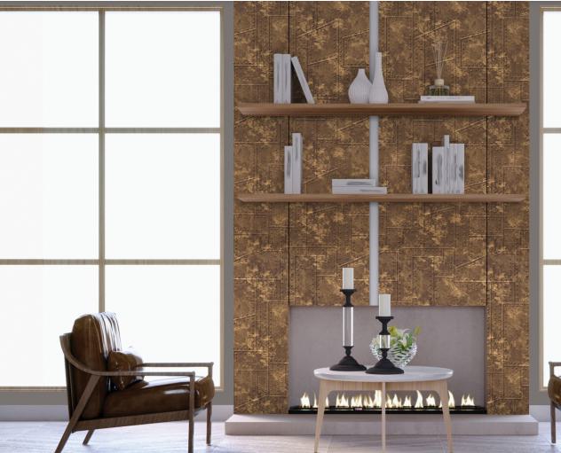 Gloirio Series Louvers Panel Designer Brown 8x2 Ft - Gl 10040