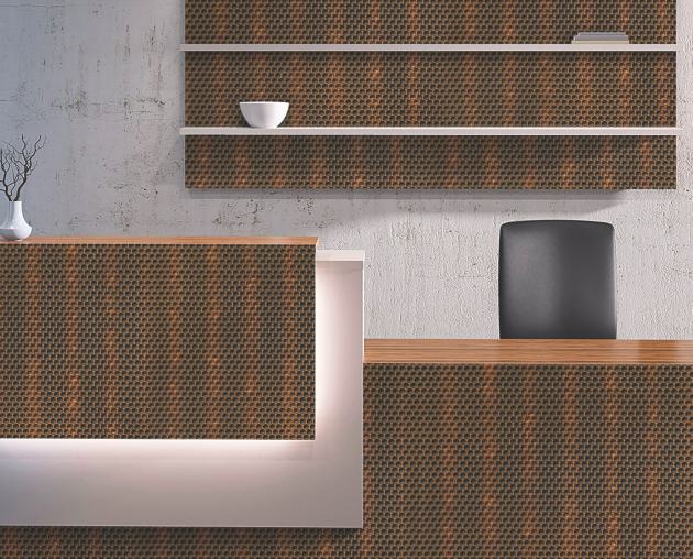 Gloirio Series Louvers Panel Designer Brown 8x2 Ft - Gl 10053