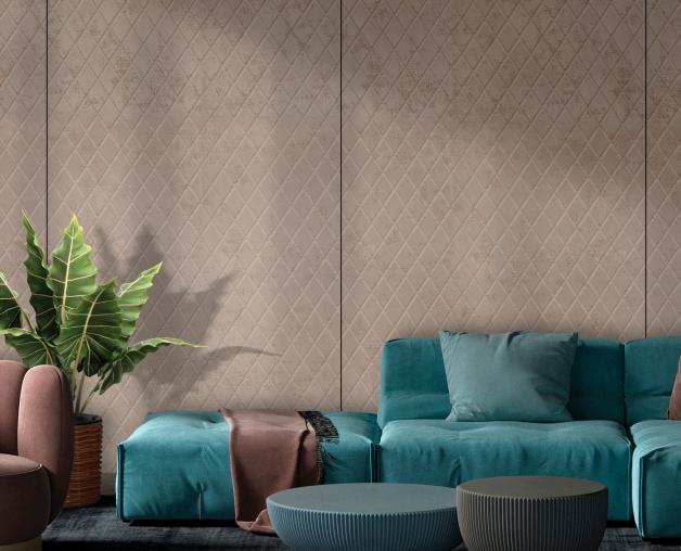 Gloirio Series Louvers Panel Designer Brown 8x2 Ft - Gl 10122